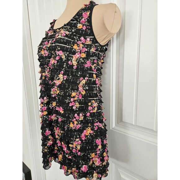 Free People Patra Mini Dress Women's Size XS Floral Sleeveless Ruffle Tiered - Picture 3 of 7